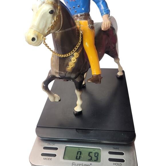 8" Vintage Model Horse Painted Mane & Tail With Chain Bridle - Picture 12 of 14